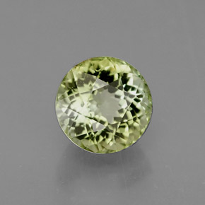 Tormalina naturale verde da 1,24 ct, taglio rotondo, VS