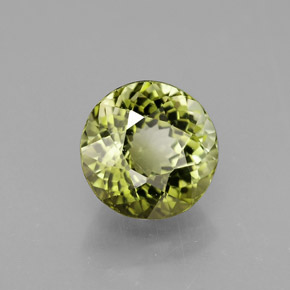 Tormalina naturale verde da 1,15 ct, taglio rotondo, VS