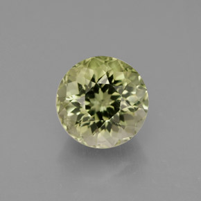 Tormalina naturale verde da 1,04 ct, taglio rotondo, VS