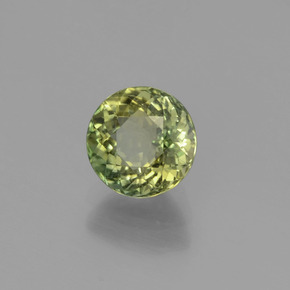 Tormalina naturale verde da 1,09 ct, taglio rotondo, VS