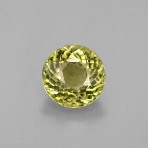 Tormalina naturale giallo da 1,03 ct, taglio rotondo, VS