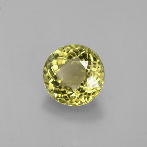 Tormalina naturale giallo da 1,03 ct, taglio rotondo, VS