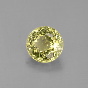 Tormalina naturale giallo da 1,03 ct, taglio rotondo, VS