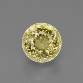 Tormalina naturale giallo da 1,22 ct, taglio rotondo, VS