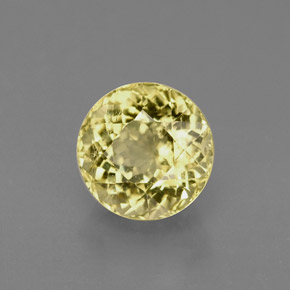 Tormalina naturale giallo da 1,22 ct, taglio rotondo, VS