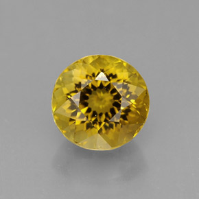 Tormalina naturale giallo da 1,19 ct, taglio rotondo, VS