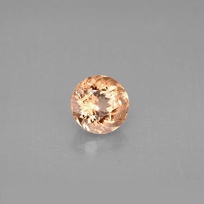 Tormalina naturale arancione da 1,07 ct, taglio rotondo, VS