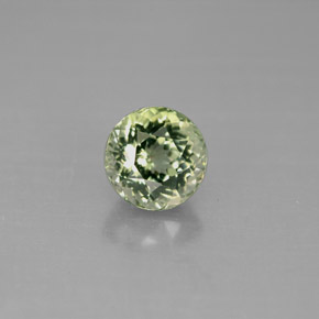 Tormalina naturale verde da 1,47 ct, taglio rotondo, VVS