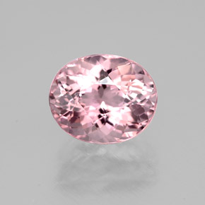 Tormalina naturale rosa da 1,57 ct, taglio ovale, VVS-VS