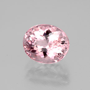 Tormalina naturale rosa da 1,57 ct, taglio ovale, VVS-VS