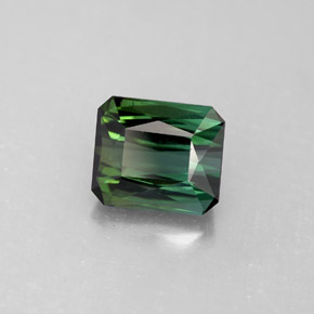 Tormalina naturale verde da 2,50 ct, taglio smeraldo, VVS