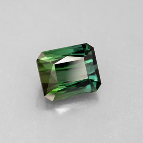 Tormalina naturale verde da 2,50 ct, taglio smeraldo, VVS