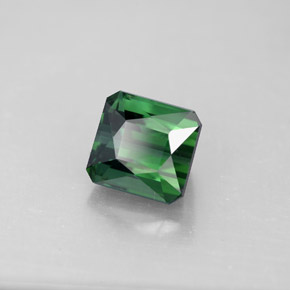 Tormalina naturale verde da 2,06 ct, taglio smeraldo, VVS