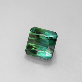 Tormalina naturale verde da 2,04 ct, taglio smeraldo, VVS