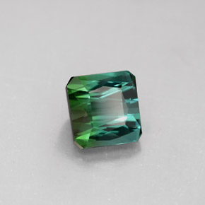 Tormalina naturale verde da 2,04 ct, taglio smeraldo, VVS