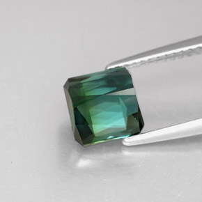 Tormalina naturale verde da 2,04 ct, taglio smeraldo, VVS