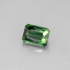 Tormalina naturale verde da 1,42 ct, taglio smeraldo, VVS-VS