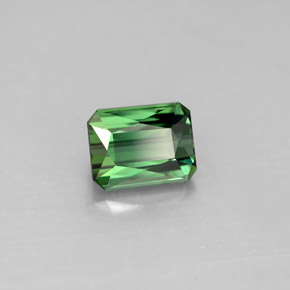 Tormalina naturale verde da 1,42 ct, taglio smeraldo, VVS-VS