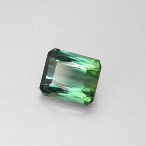 Tormalina naturale verde da 1,68 ct, taglio smeraldo, VS