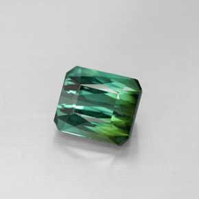 Tormalina naturale verde da 2,00 ct, taglio smeraldo, VVS-VS