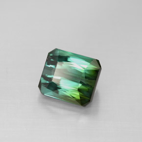 Tormalina naturale verde da 2,00 ct, taglio smeraldo, VVS-VS