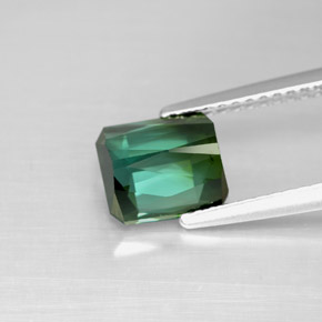 Tormalina naturale verde da 2,00 ct, taglio smeraldo, VVS-VS
