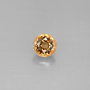Tormalina naturale arancione da 0,64 ct, taglio rotondo, VVS-VS