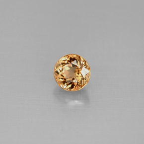 Tormalina naturale arancione da 0,64 ct, taglio rotondo, VVS-VS