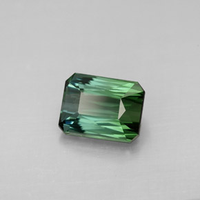 Tormalina naturale verde da 1,71 ct, taglio smeraldo, VVS-VS