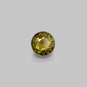 Tormalina naturale verde da 1,10 ct, taglio rotondo, VVS