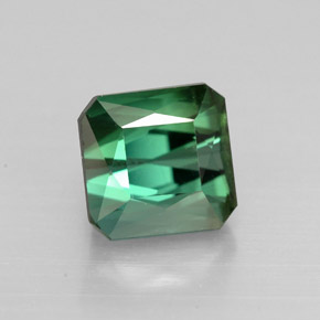 Tormalina naturale verde da 1,65 ct, taglio smeraldo, VVS