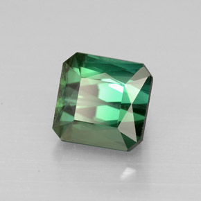 Tormalina naturale verde da 1,65 ct, taglio smeraldo, VVS