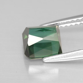 Tormalina naturale verde da 1,65 ct, taglio smeraldo, VVS