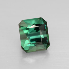 Tormalina naturale verde da 1,99 ct, taglio smeraldo, VVS