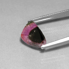 Tormalina naturale multicolore da 3,76 ct, trasparente, trasparente/traslucido