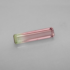 Tormalina naturale multicolore da 1,60 ct, taglio smeraldo, VS