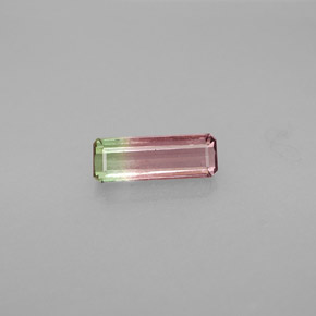 Tormalina naturale multicolore da 0,96 ct, taglio smeraldo, VS