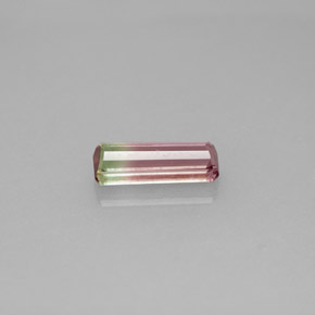 Tormalina naturale multicolore da 0,96 ct, taglio smeraldo, VS