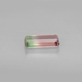 Tormalina naturale multicolore da 0,98 ct, taglio smeraldo, VVS-VS