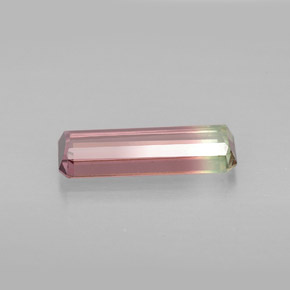 Tormalina naturale multicolore da 1,69 ct, taglio smeraldo, VVS-VS