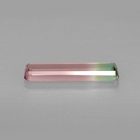 Tormalina naturale multicolore da 1,10 ct, taglio smeraldo, VVS-VS
