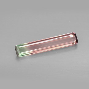 Tormalina naturale multicolore da 1,19 ct, taglio smeraldo, VVS-VS