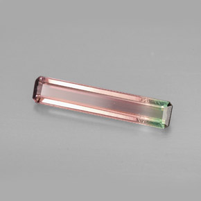 Tormalina naturale multicolore da 1,19 ct, taglio smeraldo, VVS-VS