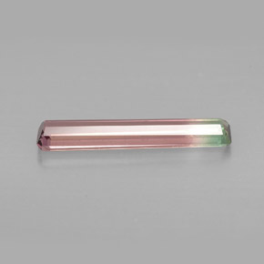 Tormalina naturale multicolore da 1,19 ct, taglio smeraldo, VVS-VS