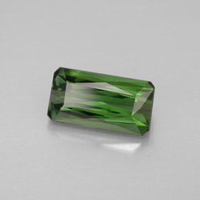 Tormalina naturale verde da 1,78 ct, taglio smeraldo, VVS