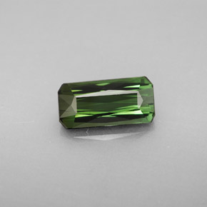 Tormalina naturale verde da 2,05 ct, taglio smeraldo, VVS