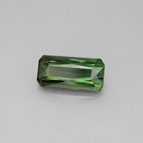 Tormalina naturale verde da 2,05 ct, taglio smeraldo, VVS