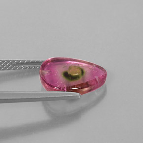 Tormalina naturale multicolore da 2,56 ct, trasparente, trasparente/traslucido