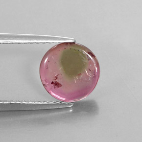 Tormalina naturale bicolore da 1,55 ct, forma fantasia, trasparente