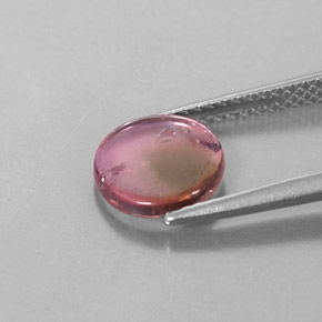 Tormalina naturale bicolore da 1,55 ct, forma fantasia, trasparente